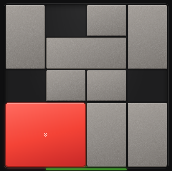 A Klotski board